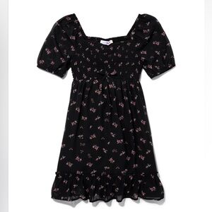 Girls Cinched Ruffle Dress